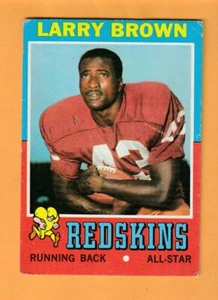 Larry Brown Washington Redskins 1971 Topps #115 Kansas State Wildcats - Imagen 1 de 2