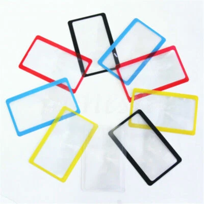 5pcs Reading Credit Card Pocket Magnifier Magnifying Tool Wallet Clip Loupe Lens - Image 1 of 4