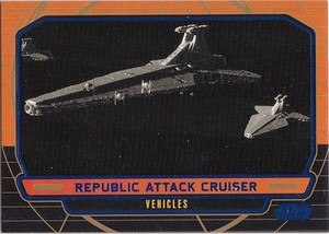 STAR WARS GALACTIC FILES SERIES 1 BLUE PARALLEL 266 REPUBLIC ATTACK CRUISER /350
