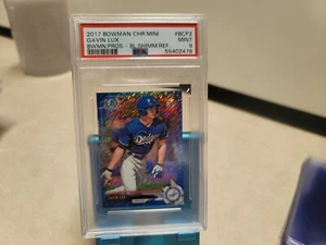 2017 Bowman Chrome Mini Gavin Lux Blue Shimmer BCP2 PSA 9 /150 c1821 - Picture 1 of 6