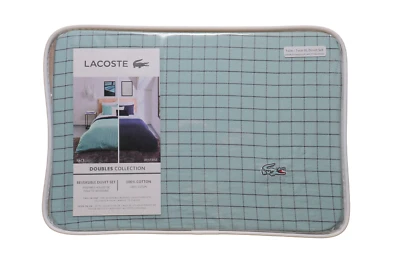 Lacoste 100% Cotton Doubles Collection Reversible Duvet Set Twin / Twin XL Blue - Image 1 of 4