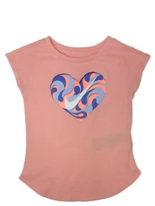 Nike Toddler & Girls Peach Swirl Heart Athletic T-Shirt Work Out Tee Shirt - Picture 1 of 1