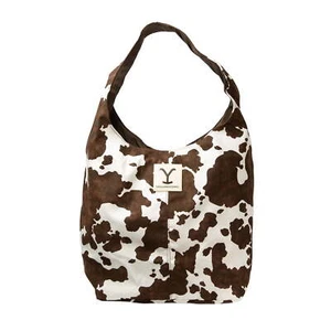 NUOVO! Hobo/Tote Bag: Autentica borsa hobo YELLOWSTONE in ecopelle con stampa mucca - Foto 1 di 5