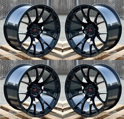 20x11 ET-2.5 BLACK WHEELS FOR WIDEBODY DODGE CHALLENGER CHARGER HELLCAT SRT 20" - Image 1 of 4