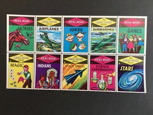 Etiquetas/sellos de serie de libros reales - panel completo de 10 - Imagen 1 de 2
