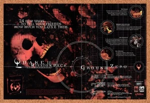 1997 Quake II Mission Pack Ground Zero PC Original Ad / Retro Wall Art v1 - Picture 1 of 2