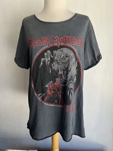 IRON MAIDEN (2023) Official Women's "Number Of The Beast" Metal T-Shirt Medium - Picture 1 of 4