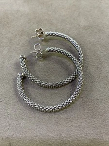 Designer LAGOS Sterling Silber Signatur Kaviar Creolen - Bild 1 von 5