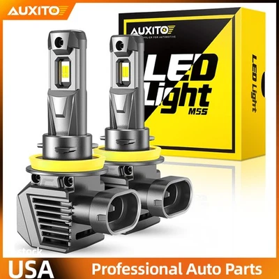 PAR H8 H9 H11 Faro Bombilla LED Alto/Bajo 100W Haz Super Brillante 6500K Blanco Foto 1 de 4