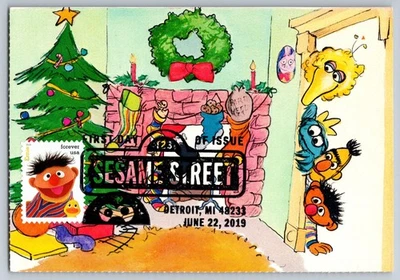 #5394b Sesame Street Ernie FDC Maxi Card w/Pictorial Cancel - Image 1 of 2