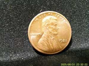 1981 Lincoln Memorial Penny Münze keine Prägung RD Vorderseite-Rückseite Buchstaben Fehler - Bild 1 von 4