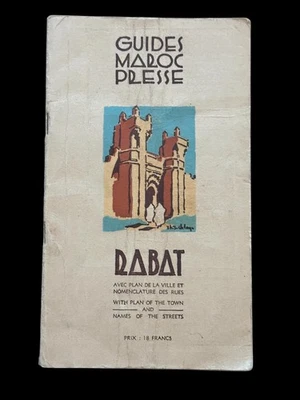 Guía de Marruecos de Rabat 1943 con mapa desplegable de 1941 - Guías Maroc Presse Segunda Guerra Mundial Foto 1 de 4
