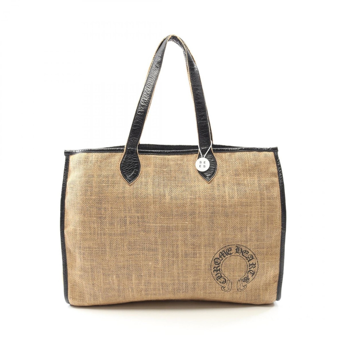 クロムハーツ CHROME HEARTS HORSESHOE BEACH BAG CHROME HEARTS HORSESHOE BEACH BAG Tote Hand leather Fabric Beige