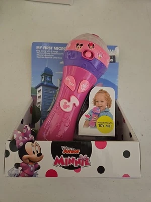 Disney Minnie Mouse Mi Primer Micrófono con Luces Sonido Música NUEVO Edades 12m M50 Foto 1 de 2