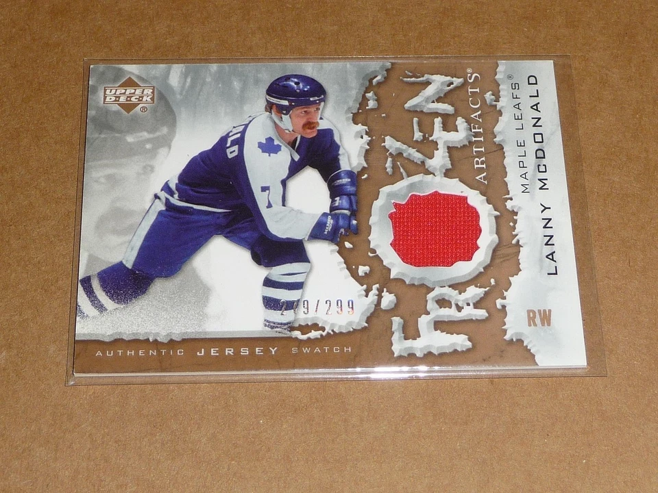 2007/08 Upper Deck Artifacts LANNY MCDONALD JERSEY FROZEN MAPLE LEAFS /299 T4604 - Image 1 of 1