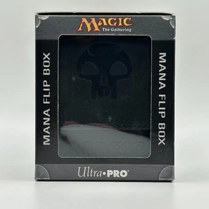 MTG Mana Flip Deck Box Black Swamp 2nd Generation Single Magnet Ultra Pro Sealed - Picture 1 of 3