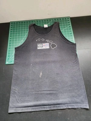 Camiseta sin mangas Maui Built para hombre talla L negra Mauibuilt manchada envejecida Foto 1 de 4