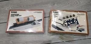 NEW LOT OF (2) TYCO HO SCALE OPERATING PIPE LOADER #951 & DUMP SET #953 - Picture 1 of 12