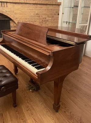 Piano Baby Grand Steinway & Sons 1955 de colección modelo # 347833 modelo M acabado nogal Foto 1 de 4