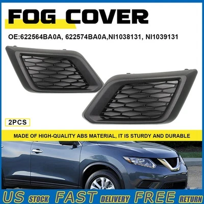 2X Cubierta de luz antiniebla delantera izquierda y derecha apta para Nissan Rogue 2014-2015 2016 Foto 1 de 4