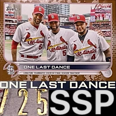 /25 Actualización Topps 2022 Albert Pujols Yadier Molina One Last Dance Camo eBay 1/1 Foto 1 de 3