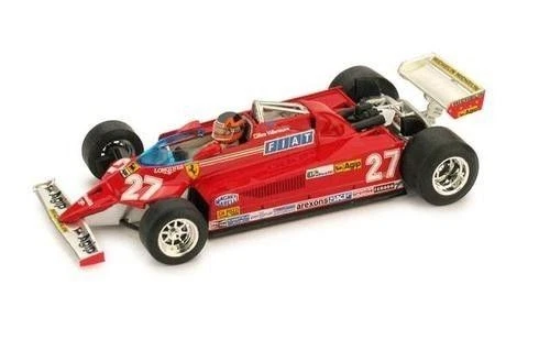 Brumm BM0367CH FERRARI 126 CK G.VILLENEUVE 1981 N.27 WINNER MONTECARLO GP W/PILO - Immagine 1 di 1