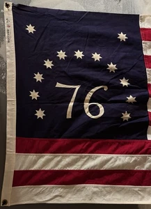 Bulldog Bandera Americana 76 1776-1976 Banderín Bicentenario 3' x 5' 100% Algodón De Colección - Imagen 1 de 4