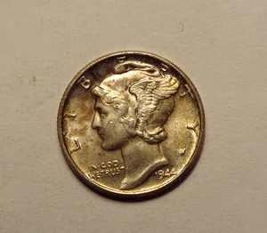 1944 MERCURY DIME,  GEM BU, NICE TONING - Bild 1 von 2