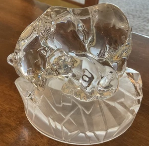 RCR Royal Crystal Rock Bear and Cub Figure Italy Vintage - Picture 1 of 7