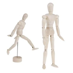 Human Figure Model Cartoon Puppet Dolls People Ornaments Home Decor Toy (14cm) - Photo 1/7