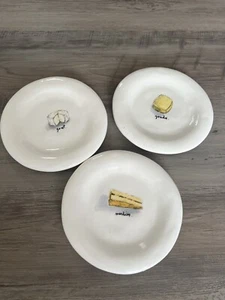 Rae Dunn Magenta Cheese Plate Set Of 3 Plates 6” - Picture 1 of 10