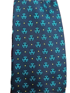 KORPORARTE CREATION 👔 TIE NECKTIE Pure 100% Silk Geometric Blue - Picture 1 of 5