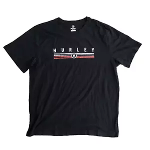 NWT Hurley Men 2XL Short Sleeve Crew Neck Shirt Black - Picture 1 of 10