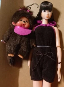 Sekiguchi Wake-Up Momoko Doll Wudsp Monchhichi 40th Anniversary Purple Two - Picture 1 of 7