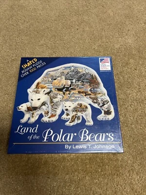 Great American Puzzle Co, Land of the Polar Bears Bear Shaped 1000 Piece - Image 1 of 2