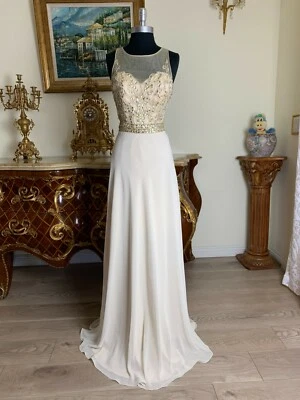 Vestido largo para mujer de gasa de noche de fiesta formal dama de honor graduación vestido de baile Foto 1 de 4