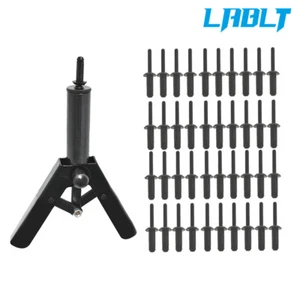 LABLT 41 PCS PLASTIC POLY RIVET GUN QUICK SET RIVETING HAND TOOL Asorted Kit - Picture 1 of 6