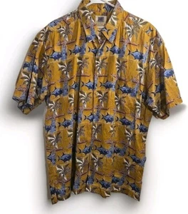Kahala Hawaiian Islands Avi Collection Shirt Mens Large Multicolor Fish USA VTG - Picture 1 of 6
