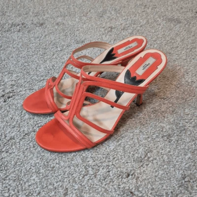 Prada Women’s Shoes Open Toe Heels Size US  8.5 EU 39 - Image 1 of 4