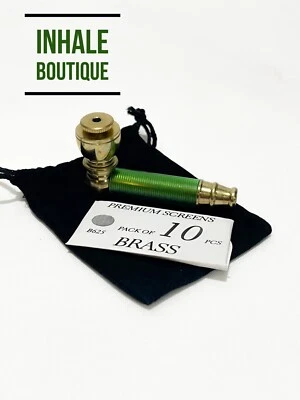 Collectible metal smoking pipes 3” / Brass-plated / In A Black Velvet Pouch - Image 1 of 3