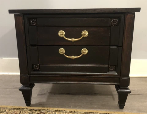 Seller Restored Antique Basic Witz Two Drawer Commode Nightstand Cover