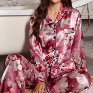Pajamas Women's Long Sleeve Sleepwear Soft Button Down Loungewear Pjs Lounge Set - Picture 1 of 45
