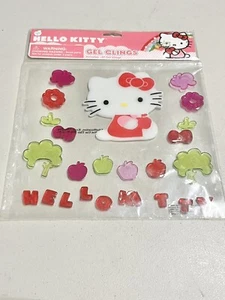 Vintage 2012 Hello Kitty Gel Window Clings 27pc Set-Brand New Apples Fruits - Picture 1 of 3