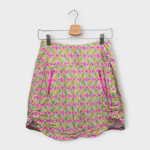 IBKUL Golf Women's Skort Pineapple Print (Pink/Green/Yellow) - Small - Picture 1 of 2