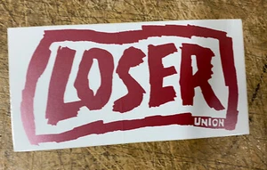 VINTAGE UNION LOSER OLD SCHOOL SKATEBOARD STICKER - Picture 1 of 3