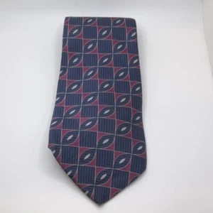 Aquascutum Geometric Neck Tie 100% Silk - Picture 1 of 4