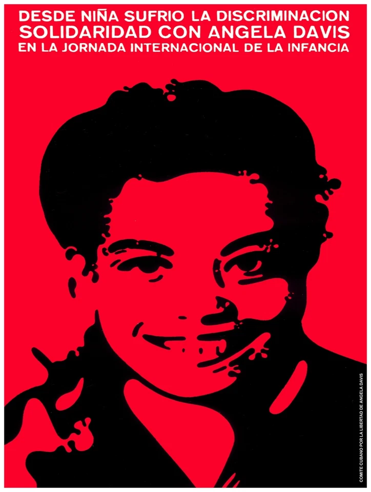 8121.Solidarity with angela davis.portrait of young girl.POSTER.art wall decor - Image 1 of 1