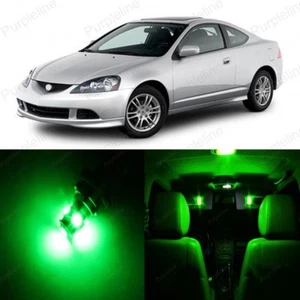 8 x Green LED Interior Lights Package For 2002 - 2006 Acura RSX + PRY TOOL - Bild 1 von 7