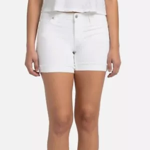 Celebrity Pink Mid Rise Shorts Womens Size 20 White Wash Cuffed Stretch Denim - Picture 1 of 10