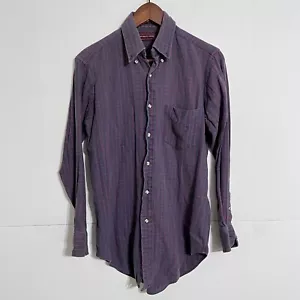 Vintage 70S 80s Chaps Ralph Lauren Mens Flannel Shirt Size S Grey Red Checkered - Picture 1 of 8